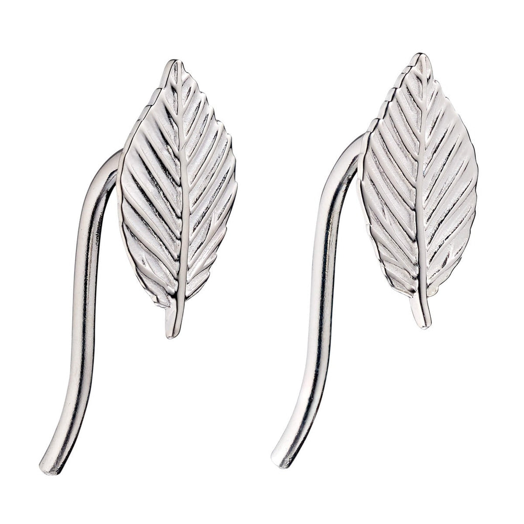 Beginnings Silver Leaf Earrings