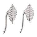 Beginnings Silver Leaf Earrings