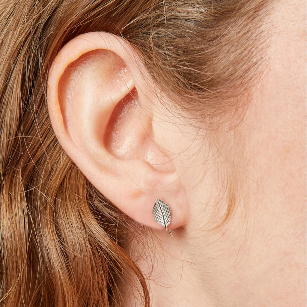 Beginnings Silver Leaf Earrings