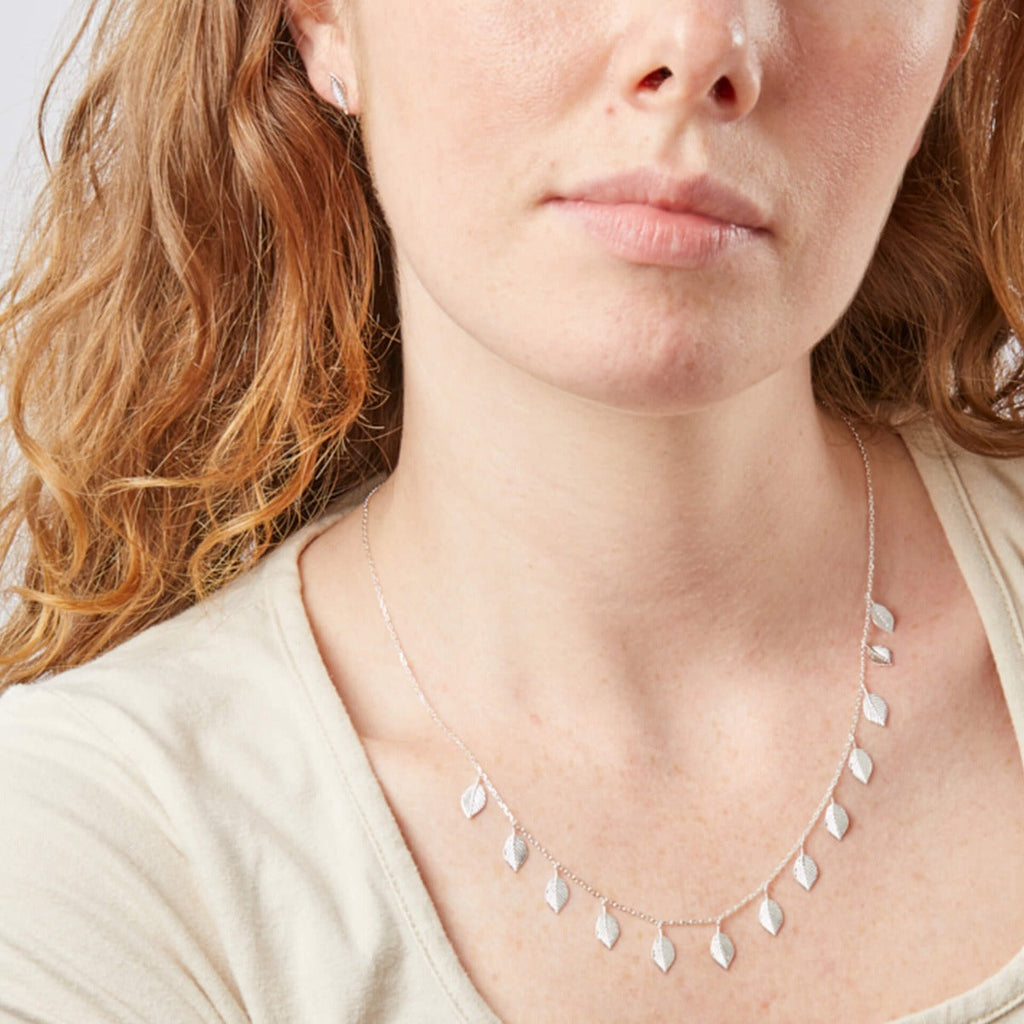 Beginnings Silver Leaf Earrings