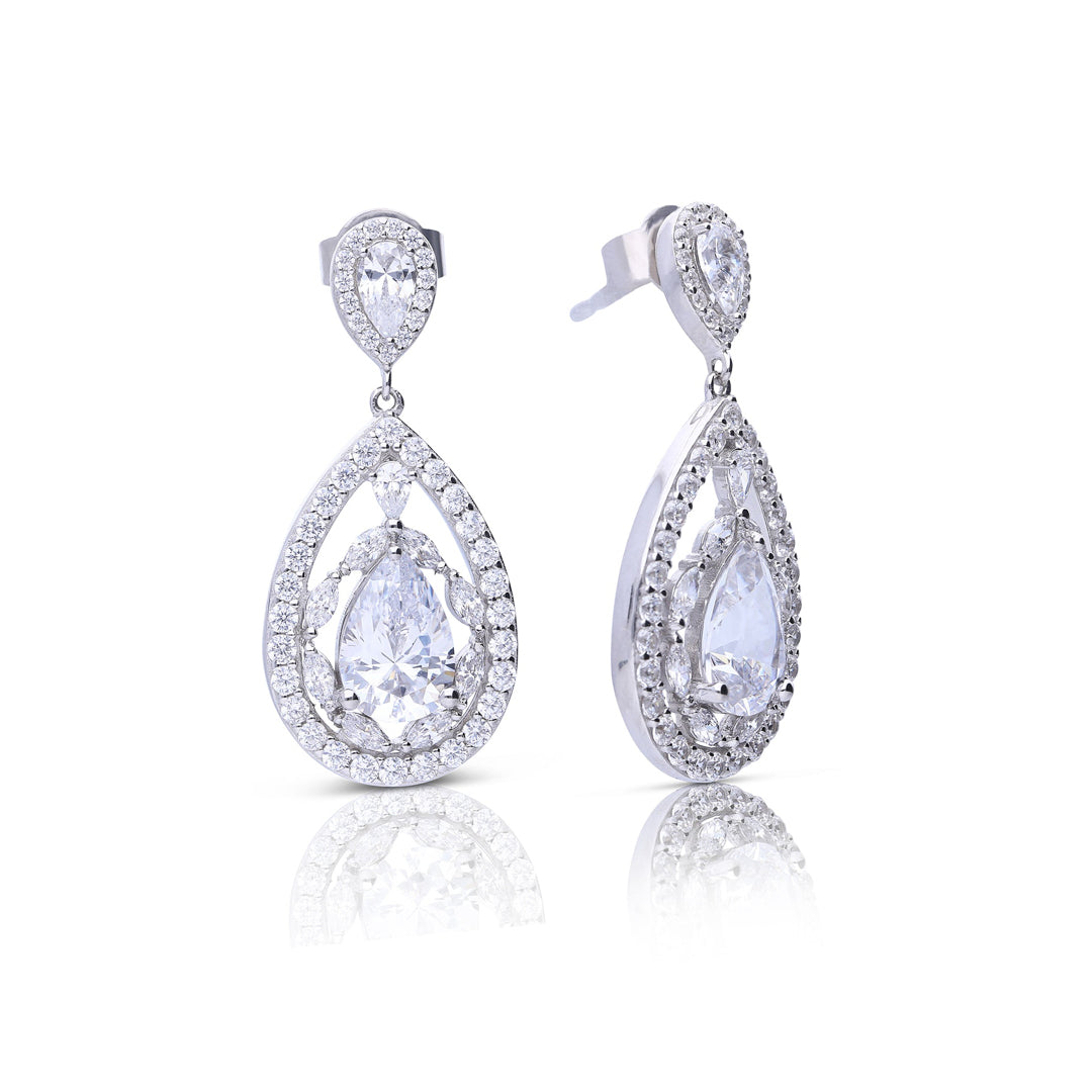 Diamonfire Ornate Teardrop Earrings