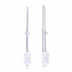 Diamonfire Pull Through Chain Drop Earrings