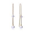 Diamonfire Pull Through Chain Drop Earrings