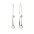 Diamonfire Pull Through Chain Drop Earrings