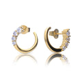 Diamonfire Circle Stud Earrings with Graduated Zirconia