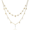 Diamonfire Marquise and Multi-Stone Detail Double Row Necklace