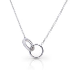 Diamonfire Interlinking Rings Necklace