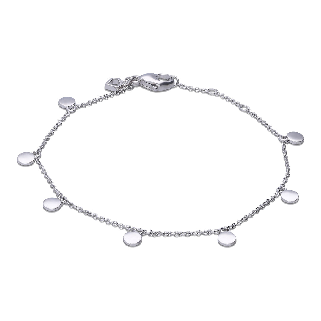 Diamonfire Plain Disc Station Bracelet
