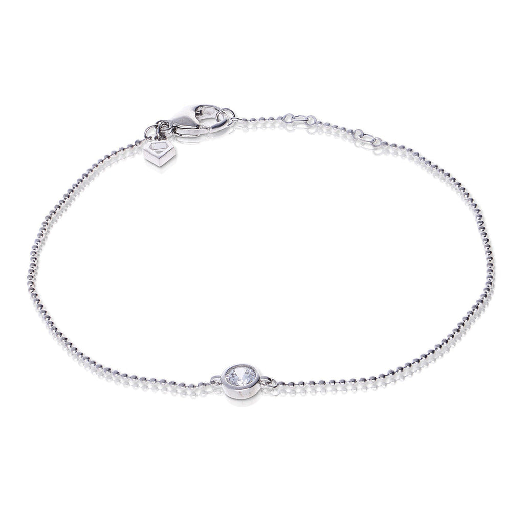 Diamonfire Bezel Set Ball Chain Bracelet