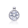 Diamonfire Round Zirconia Halo Pendant