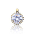 Diamonfire Round Zirconia Halo Pendant