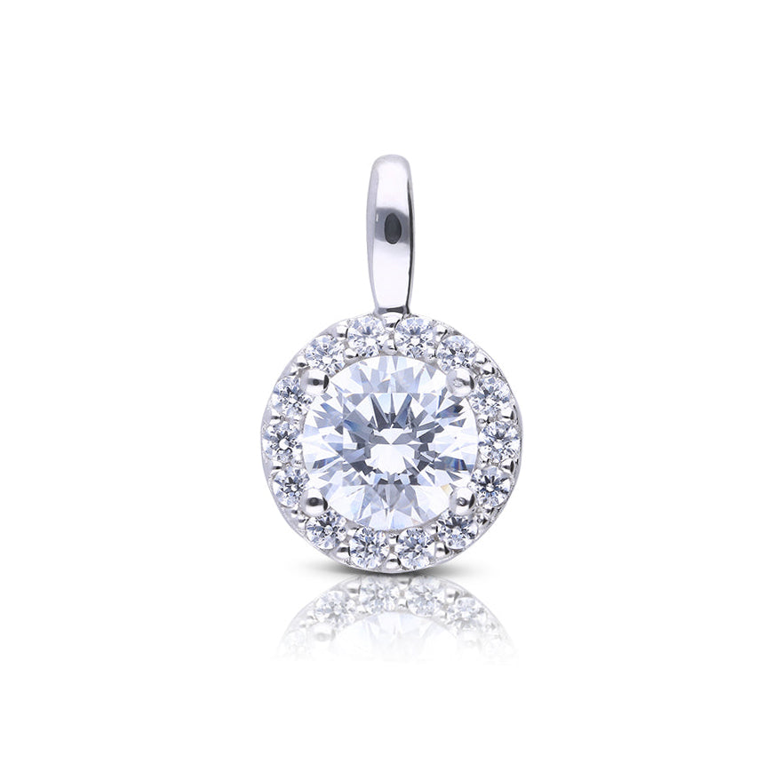 Diamonfire Round Halo Pendant