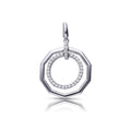 Diamonfire Pendant with Pave and Plain Circles