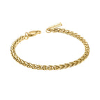 Fred Bennett Smaller Fit Stainless Steel Wheat Chain Bracelet