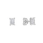 Diamonfire Emerald Cut Zirconia Stud Earrings
