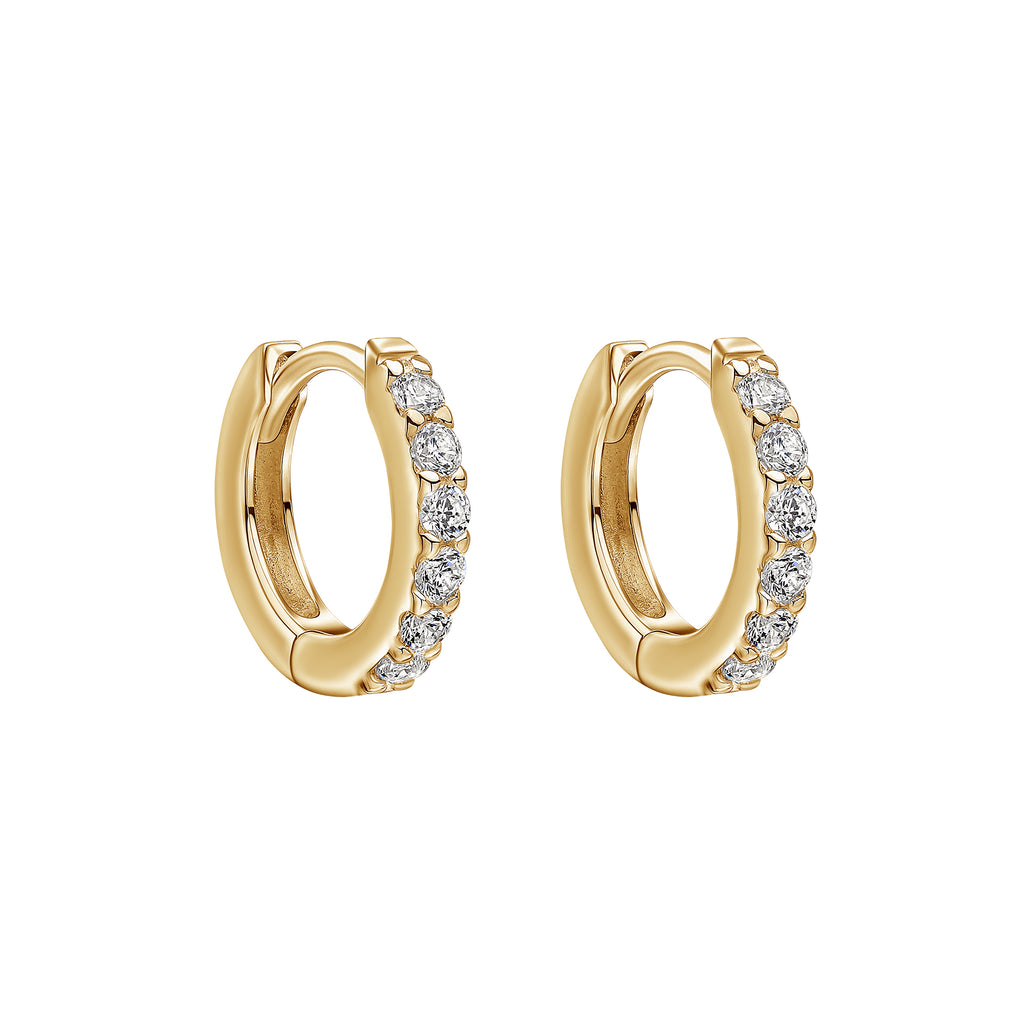 Beginnings Hoop Earrings with Cubic Zirconia