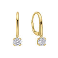 Diamonfire Double Claw Solitaire French Hook Earrings