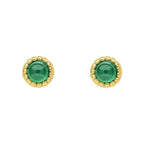 Beginnings Milgrain Semi-Precious Cabochon Birthstone Earrings