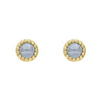 Beginnings Milgrain Semi-Precious Cabochon Birthstone Earrings