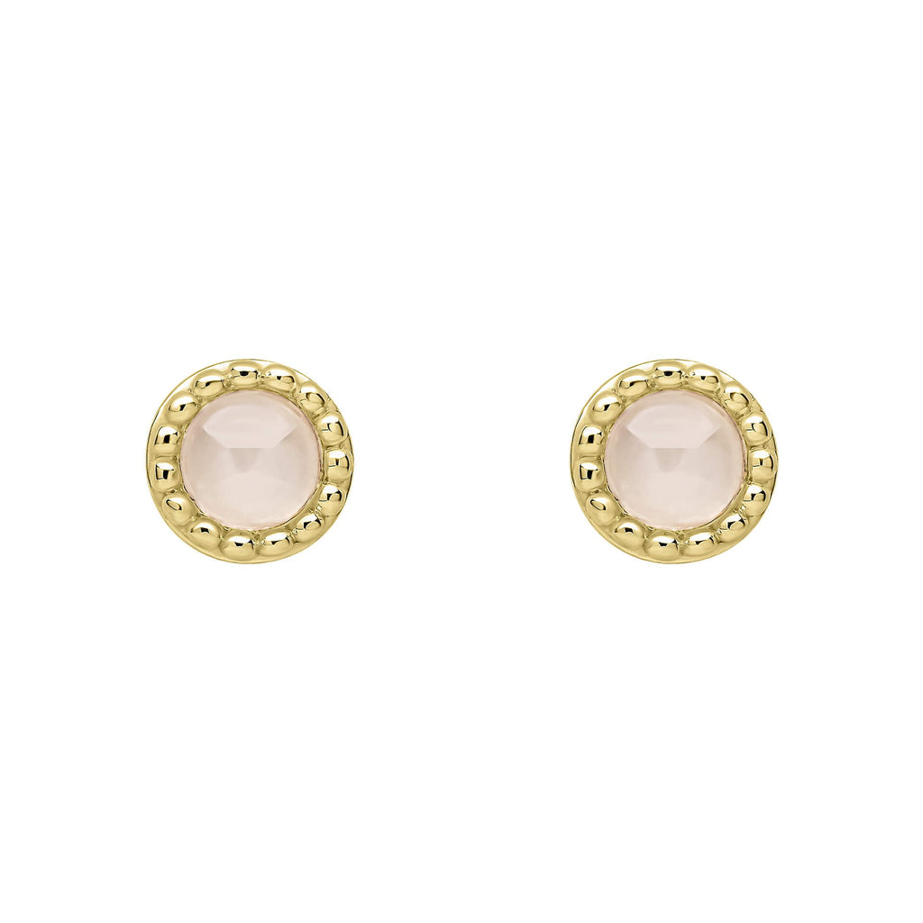 Beginnings Milgrain Semi-Precious Cabochon Birthstone Earrings