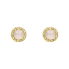 Beginnings Milgrain Semi-Precious Cabochon Birthstone Earrings