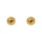 Beginnings Milgrain Semi-Precious Cabochon Birthstone Earrings