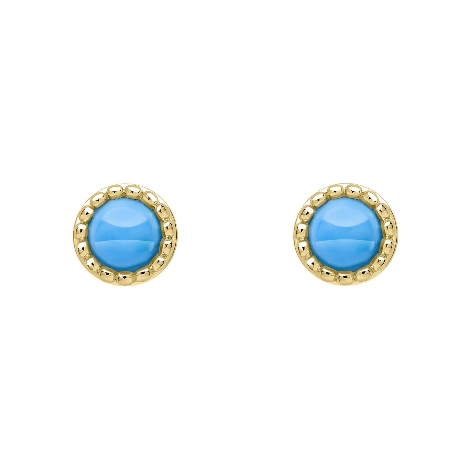 Beginnings Milgrain Semi-Precious Cabochon Birthstone Earrings