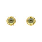 Beginnings Milgrain Semi-Precious Cabochon Birthstone Earrings