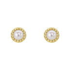 Beginnings Milgrain Semi-Precious Cabochon Birthstone Earrings