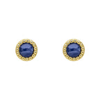 Beginnings Milgrain Semi-Precious Cabochon Birthstone Earrings