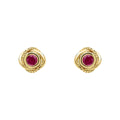 Elements Gold Fura Ruby Stud Earrings