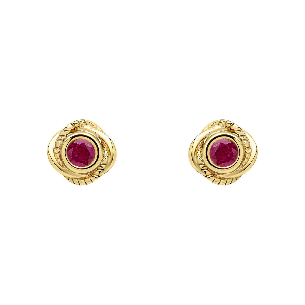 Elements Gold Fura Ruby Stud Earrings