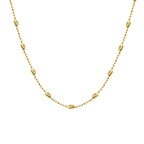 Elements Gold Diamond Cut Station Necklace
