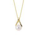 Elements Gold Freshwater Pearl Twist Pendant