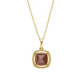 Elements Gold Sugarloaf Cut Chocolate Moonstone Pendant