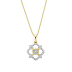 Elements Gold Diamond Floral Pendant