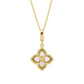 Elements Gold Mother of Pearl Flower Pendant
