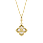 Elements Gold Mother of Pearl Flower Pendant