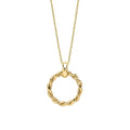 Elements Gold Rope Twist Hoop Pendant