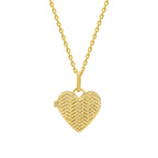 Laura Ashley Silver Picnic Basket Weave Heart Locket Necklace