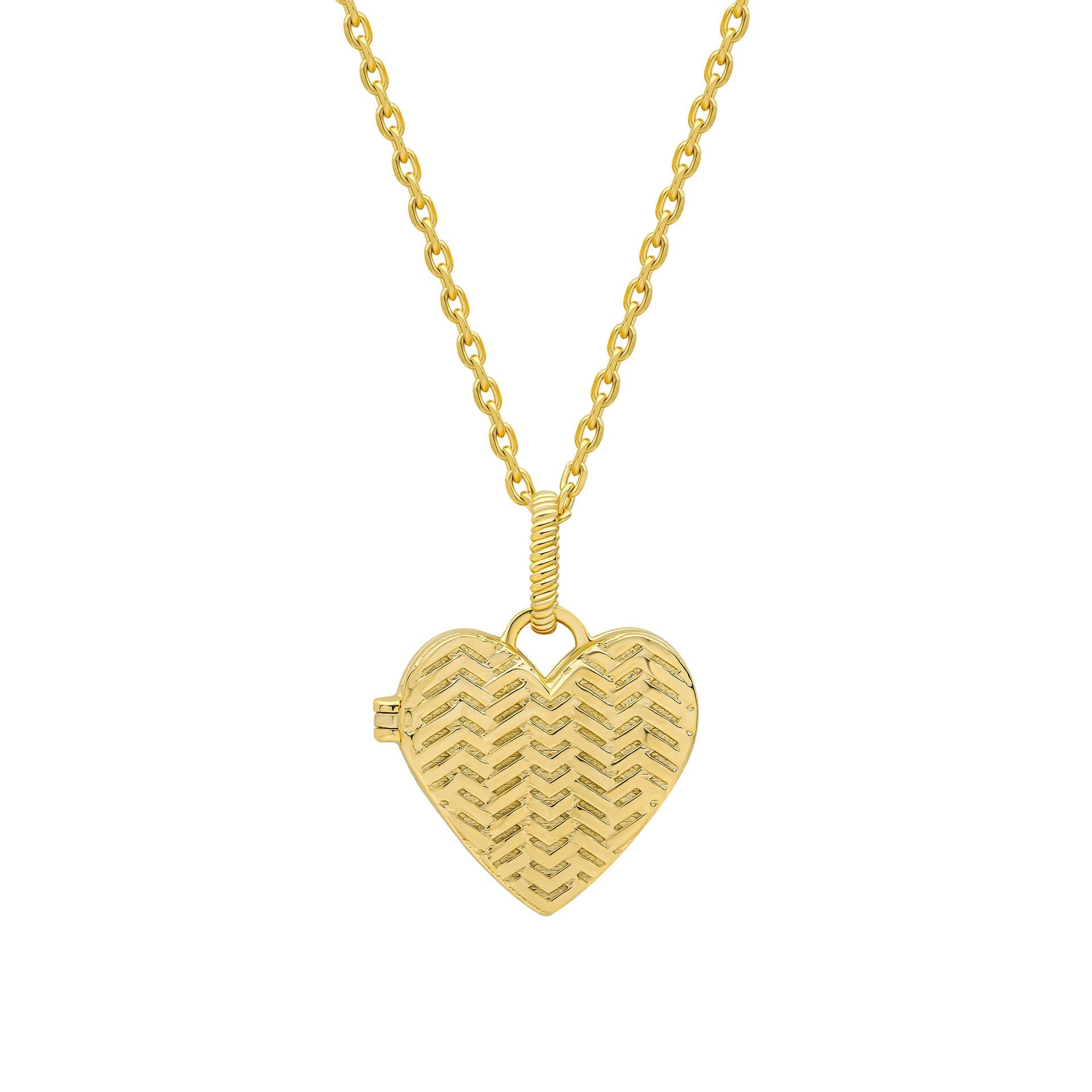 Laura Ashley Silver Picnic Basket Weave Heart Locket Necklace