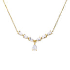 Diamonfire Statement Teardrop Zirconia Necklace