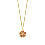Laura Ashley Silver Riverly Ditsy Guilloche Flower Necklace