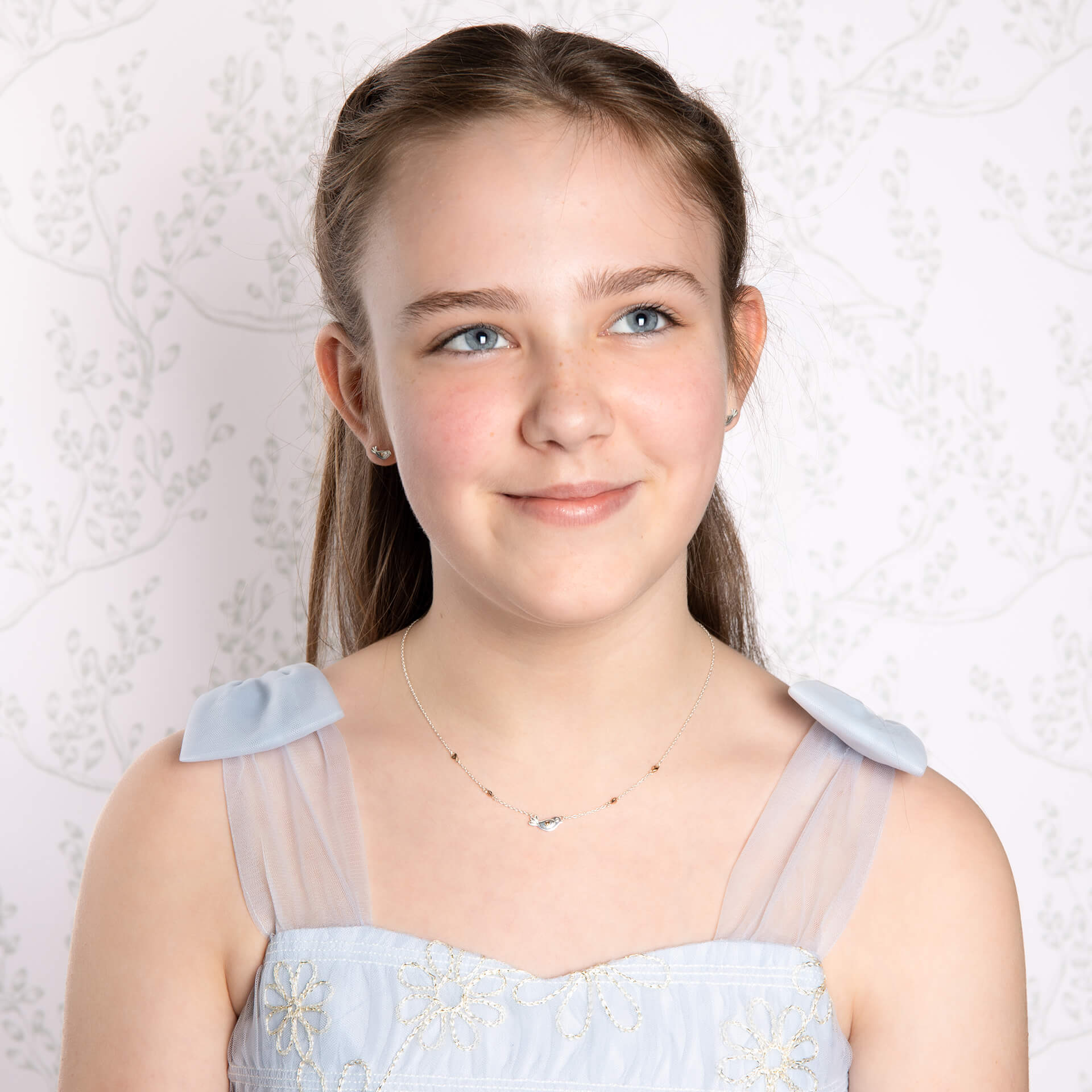 Laura Ashley Silver Kids Rosmere Love Mini Bird Necklace