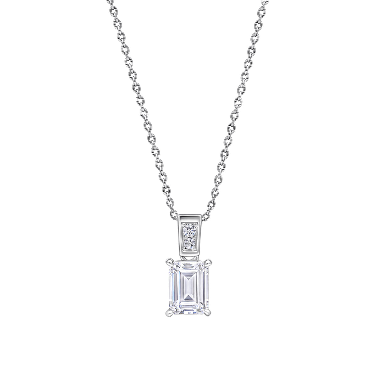 Diamonfire Emerald Cut Zirconia Pendant