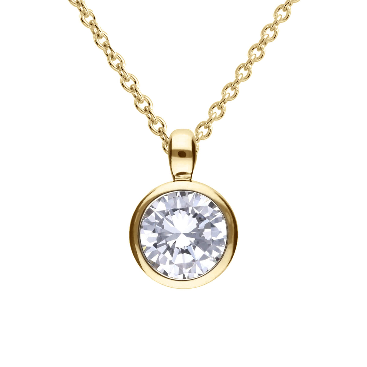 Diamonfire Bezel Set Carat Pendant