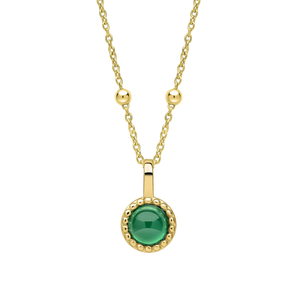 Beginnings Milgrain Semi-Precious Cabochon Birthstone Pendant