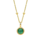 Beginnings Milgrain Semi-Precious Cabochon Birthstone Pendant