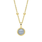 Beginnings Milgrain Semi-Precious Cabochon Birthstone Pendant