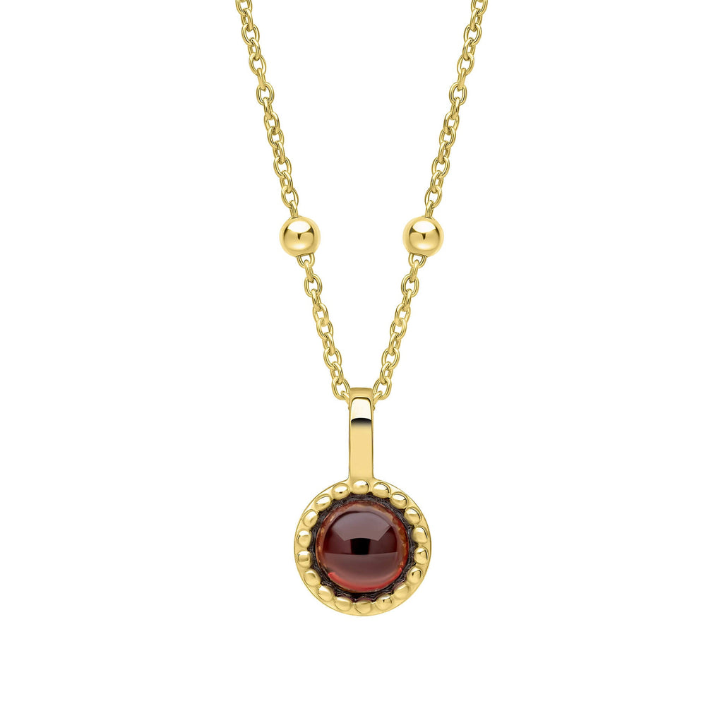 Beginnings Milgrain Semi-Precious Cabochon Birthstone Pendant